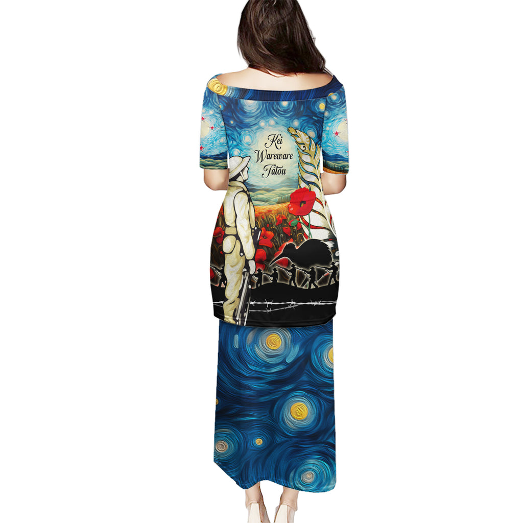 Kei Wareware Tatou New Zealand ANZAC Day Puletasi Starry Night Inspo Style