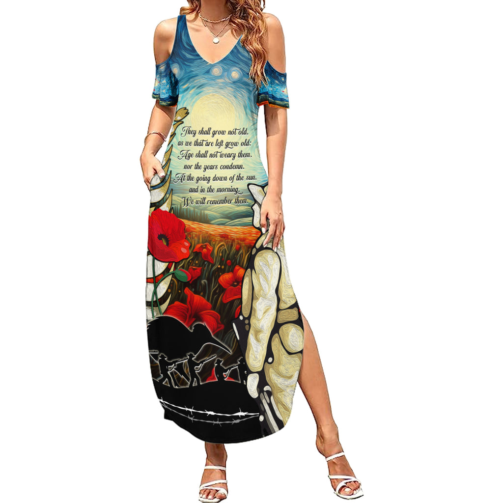 Kei Wareware Tatou New Zealand ANZAC Day Summer Maxi Dress Starry Night Inspo Style
