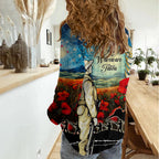 Kei Wareware Tatou New Zealand ANZAC Day Women Casual Shirt Starry Night Inspo Style