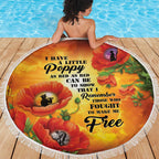 ANZAC Day Red Poppy Beach Blanket Honoring The ANZAC Spirit