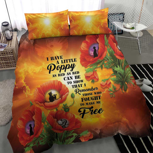 ANZAC Day Red Poppy Bedding Set Honoring The ANZAC Spirit