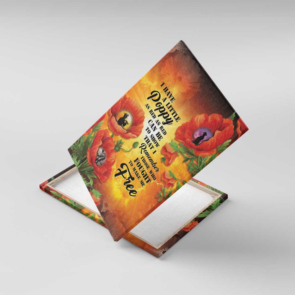 ANZAC Day Red Poppy Canvas Wall Art Honoring The ANZAC Spirit