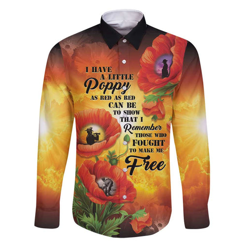 ANZAC Day Red Poppy Family Matching Long Sleeve Bodycon Dress and Hawaiian Shirt Honoring The ANZAC Spirit