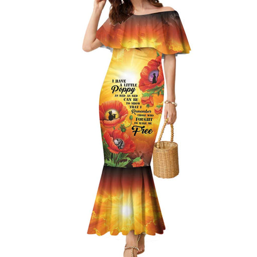 ANZAC Day Red Poppy Family Matching Mermaid Dress and Hawaiian Shirt Honoring The ANZAC Spirit