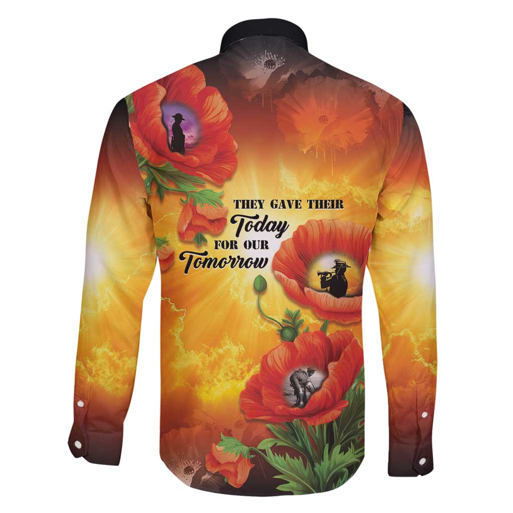 ANZAC Day Red Poppy Family Matching Off Shoulder Maxi Dress and Hawaiian Shirt Honoring The ANZAC Spirit