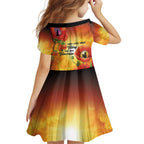 ANZAC Day Red Poppy Family Matching Off Shoulder Short Dress and Hawaiian Shirt Honoring The ANZAC Spirit