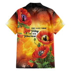ANZAC Day Red Poppy Family Matching Off Shoulder Short Dress and Hawaiian Shirt Honoring The ANZAC Spirit