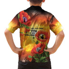 ANZAC Day Red Poppy Family Matching Short Sleeve Bodycon Dress and Hawaiian Shirt Honoring The ANZAC Spirit
