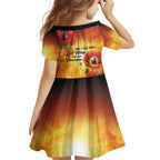ANZAC Day Red Poppy Kid Short Sleeve Dress Honoring The ANZAC Spirit