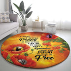 ANZAC Day Red Poppy Round Carpet Honoring The ANZAC Spirit