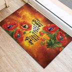 ANZAC Day Red Poppy Rubber Doormat Honoring The ANZAC Spirit