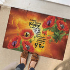 ANZAC Day Red Poppy Rubber Doormat Honoring The ANZAC Spirit