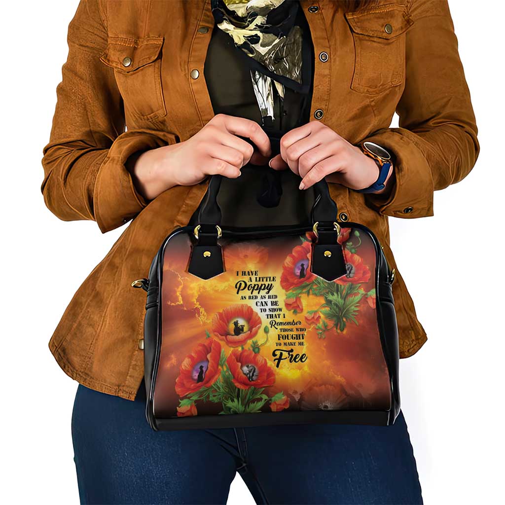 ANZAC Day Red Poppy Shoulder Handbag Honoring The ANZAC Spirit