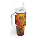 ANZAC Day Red Poppy Tumbler With Handle Honoring The ANZAC Spirit