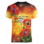 ANZAC Day Red Poppy Women V-Neck T-Shirt Honoring The ANZAC Spirit