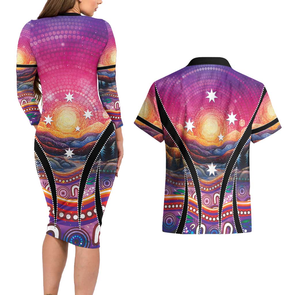 NAIDOC Week 2026 Couples Matching Long Sleeve Bodycon Dress and Hawaiian Shirt Eternal Spirit Tree