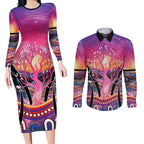 NAIDOC Week 2026 Couples Matching Long Sleeve Bodycon Dress and Long Sleeve Button Shirt Eternal Spirit Tree