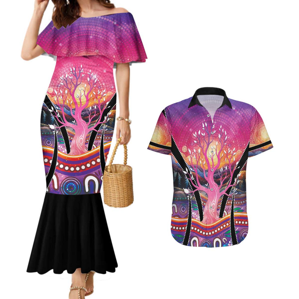 NAIDOC Week 2026 Couples Matching Mermaid Dress and Hawaiian Shirt Eternal Spirit Tree