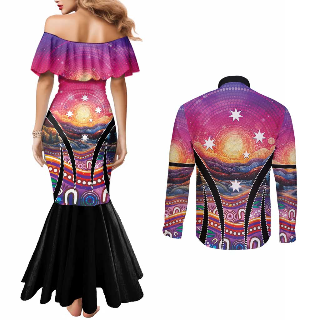 NAIDOC Week 2026 Couples Matching Mermaid Dress and Long Sleeve Button Shirt Eternal Spirit Tree