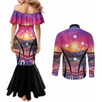 NAIDOC Week 2026 Couples Matching Mermaid Dress and Long Sleeve Button Shirt Eternal Spirit Tree