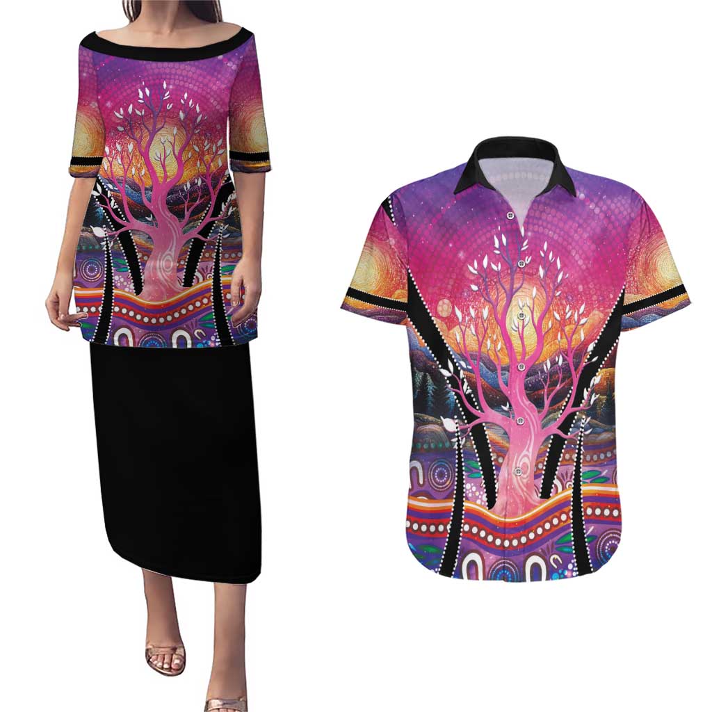 NAIDOC Week 2026 Couples Matching Puletasi and Hawaiian Shirt Eternal Spirit Tree