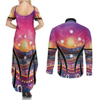 NAIDOC Week 2026 Couples Matching Summer Maxi Dress and Long Sleeve Button Shirt Eternal Spirit Tree