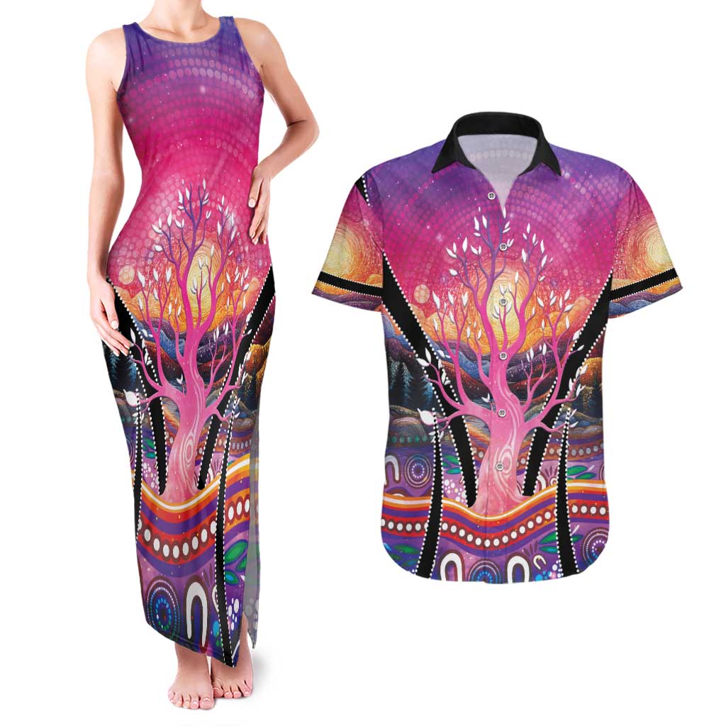 NAIDOC Week 2026 Couples Matching Tank Maxi Dress and Hawaiian Shirt Eternal Spirit Tree