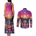 NAIDOC Week 2026 Couples Matching Tank Maxi Dress and Long Sleeve Button Shirt Eternal Spirit Tree
