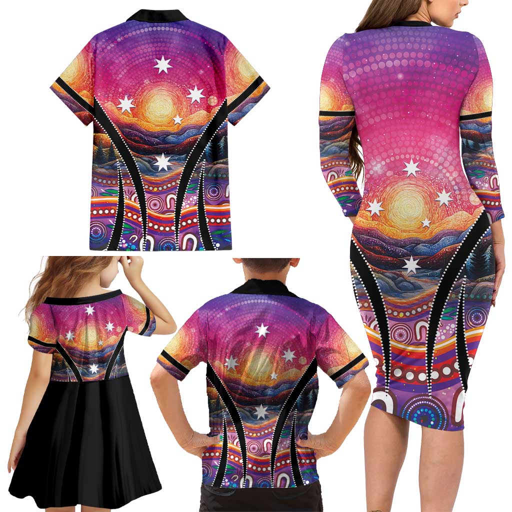 NAIDOC Week 2026 Family Matching Long Sleeve Bodycon Dress and Hawaiian Shirt Eternal Spirit Tree