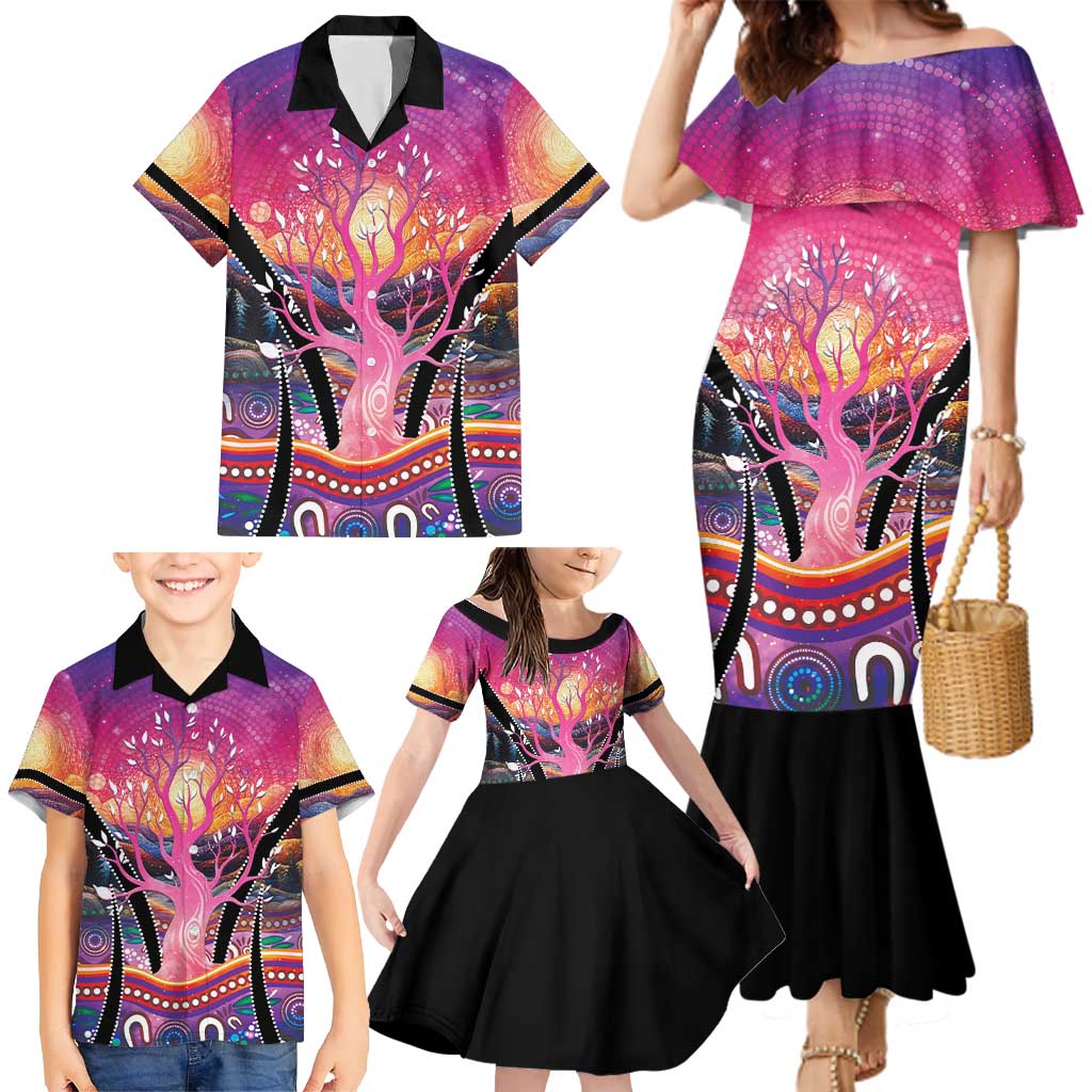 NAIDOC Week 2026 Family Matching Mermaid Dress and Hawaiian Shirt Eternal Spirit Tree