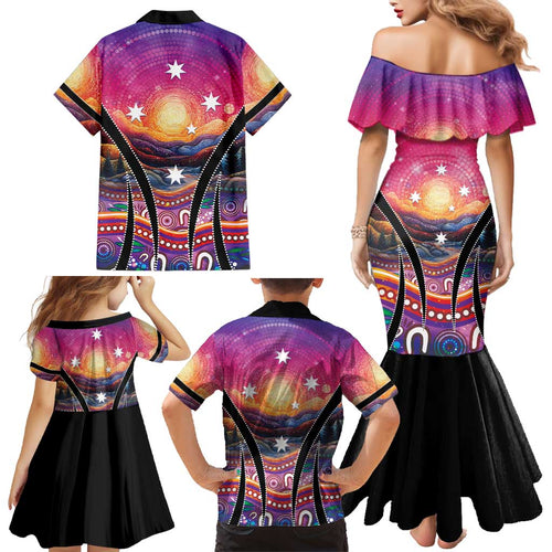 NAIDOC Week 2026 Family Matching Mermaid Dress and Hawaiian Shirt Eternal Spirit Tree