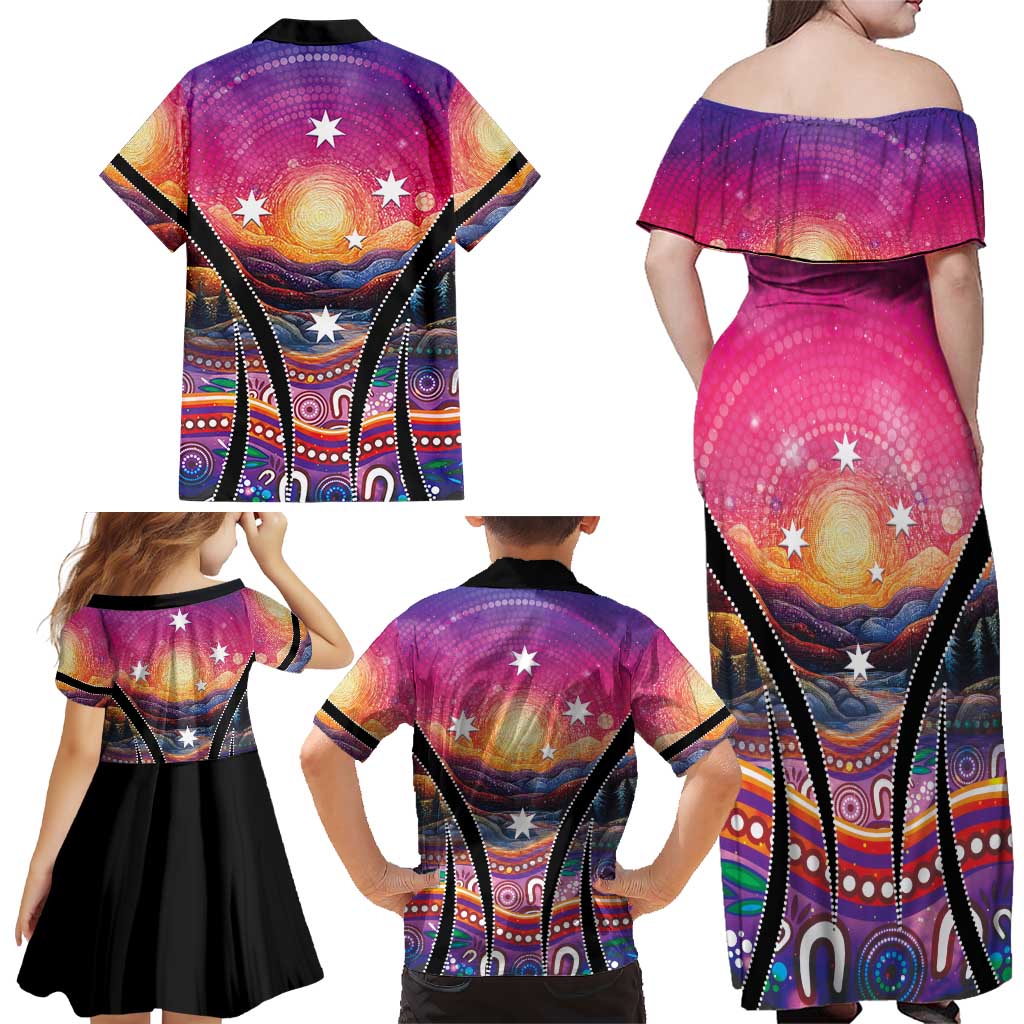 NAIDOC Week 2026 Family Matching Off Shoulder Maxi Dress and Hawaiian Shirt Eternal Spirit Tree
