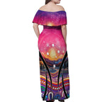 NAIDOC Week 2026 Family Matching Off Shoulder Maxi Dress and Hawaiian Shirt Eternal Spirit Tree
