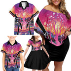 NAIDOC Week 2026 Family Matching Off Shoulder Short Dress and Hawaiian Shirt Eternal Spirit Tree