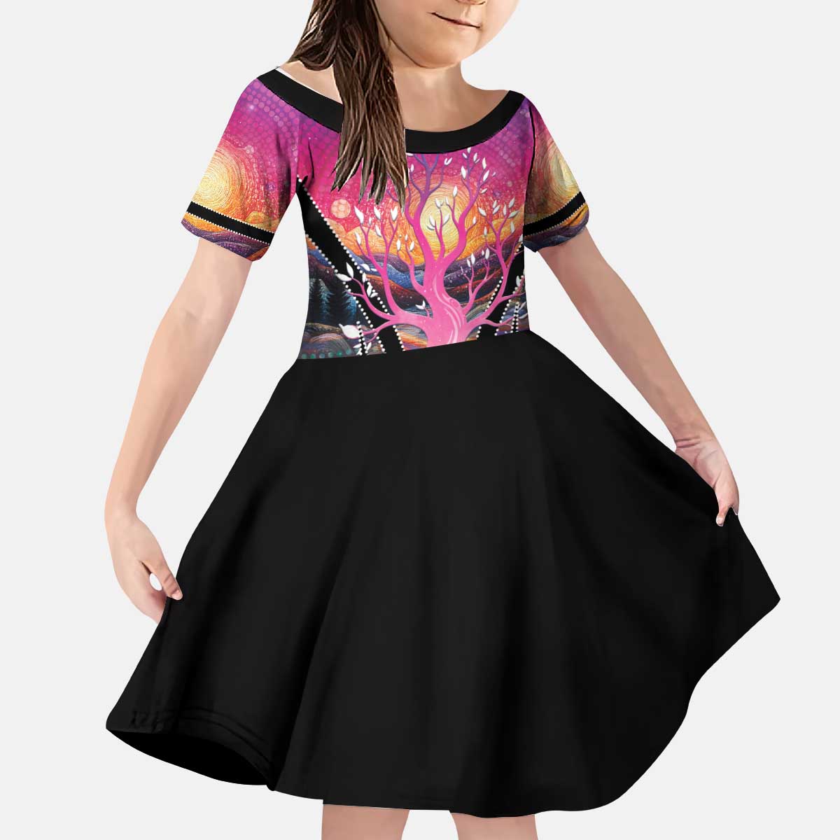 NAIDOC Week 2026 Kid Short Sleeve Dress Eternal Spirit Tree