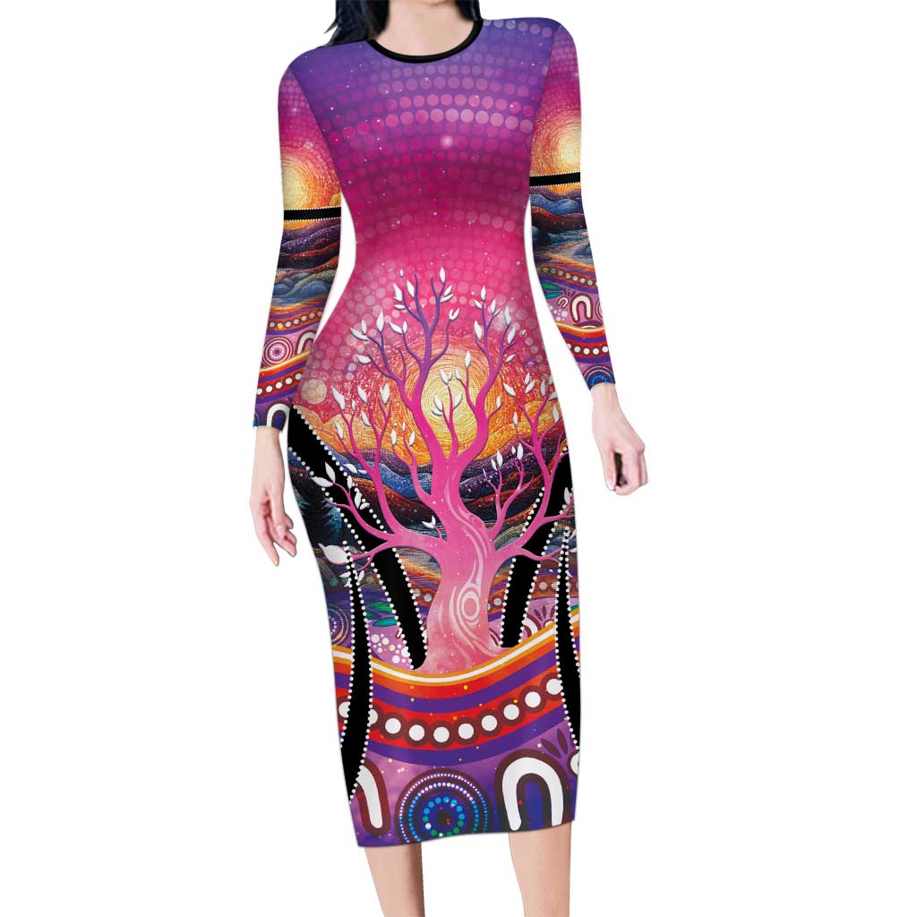 NAIDOC Week 2026 Long Sleeve Bodycon Dress Eternal Spirit Tree
