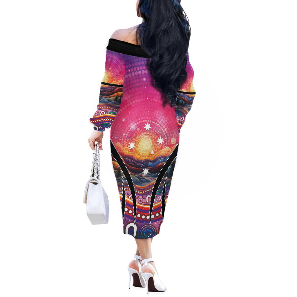 NAIDOC Week 2026 Off The Shoulder Long Sleeve Dress Eternal Spirit Tree