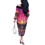 NAIDOC Week 2026 Off The Shoulder Long Sleeve Dress Eternal Spirit Tree