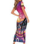 NAIDOC Week 2026 Short Sleeve Bodycon Dress Eternal Spirit Tree