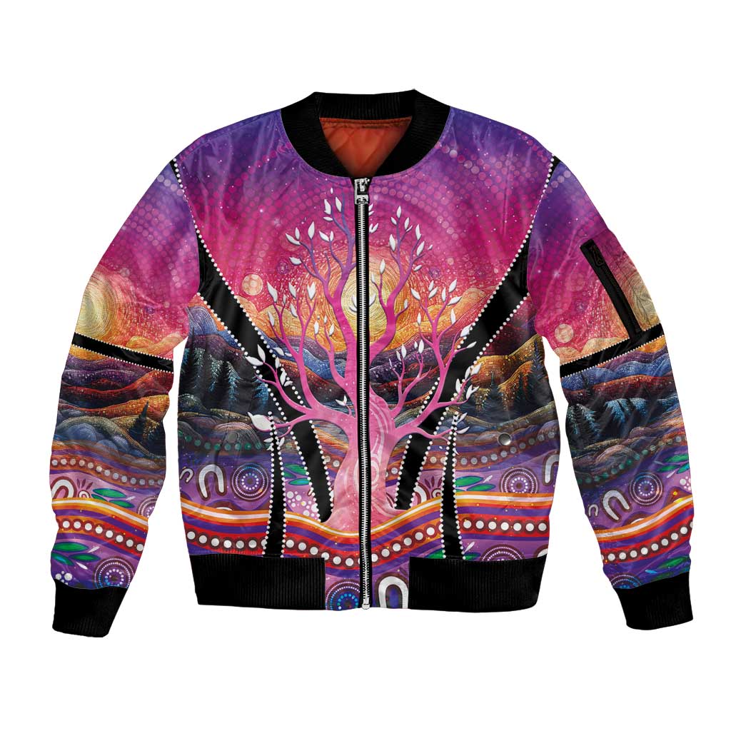 NAIDOC Week 2026 Sleeve Zip Bomber Jacket Eternal Spirit Tree