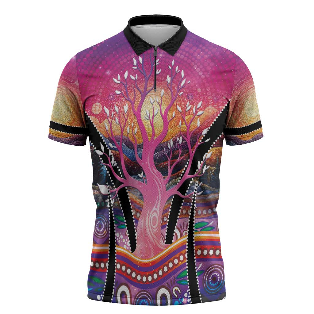 NAIDOC Week 2026 Zipper Polo Shirt Eternal Spirit Tree