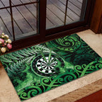 New Zealand Darts Rubber Doormat Maori Koru Dartboard Green Flame