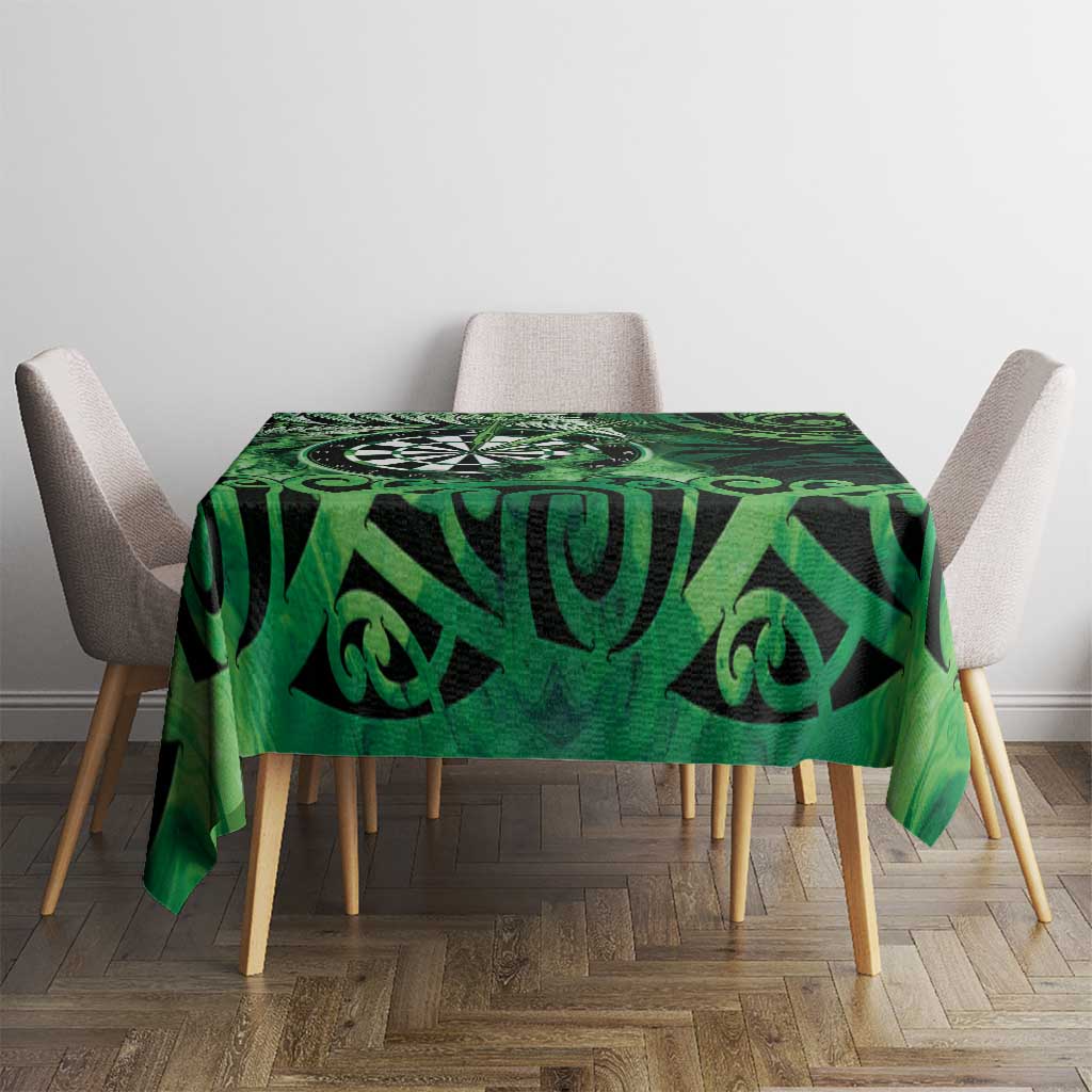 New Zealand Darts Tablecloth Maori Koru Dartboard Green Flame