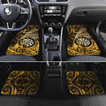 New Zealand Darts Car Mats Maori Koru Dartboard Gold Flame