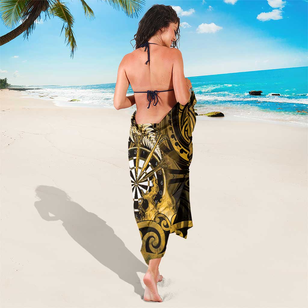 New Zealand Darts Sarong Maori Koru Dartboard Gold Flame