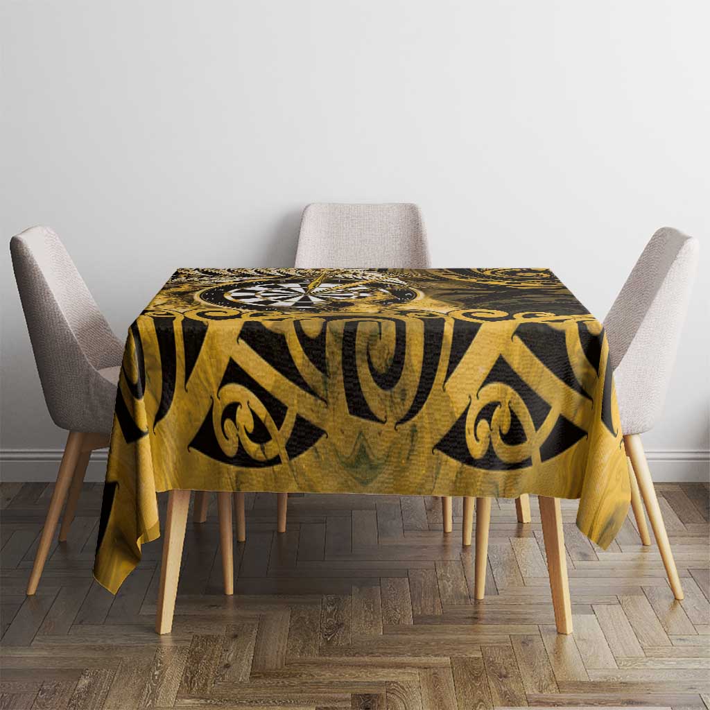 New Zealand Darts Tablecloth Maori Koru Dartboard Gold Flame