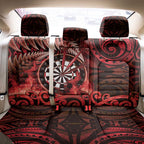 New Zealand Darts Back Car Seat Cover Maori Koru Dartboard Red Flame