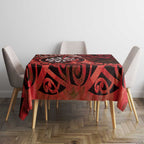 New Zealand Darts Tablecloth Maori Koru Dartboard Red Flame