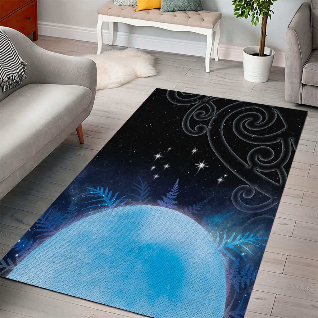 New Zealand Matariki Area Rug Pleiades Star Cluster Blue Galaxy