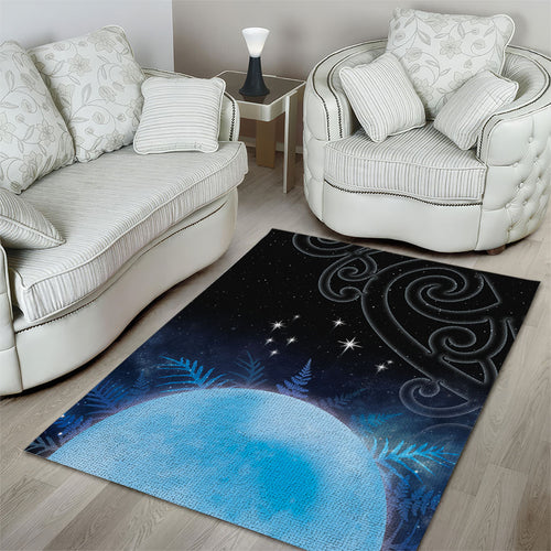 New Zealand Matariki Area Rug Pleiades Star Cluster Blue Galaxy